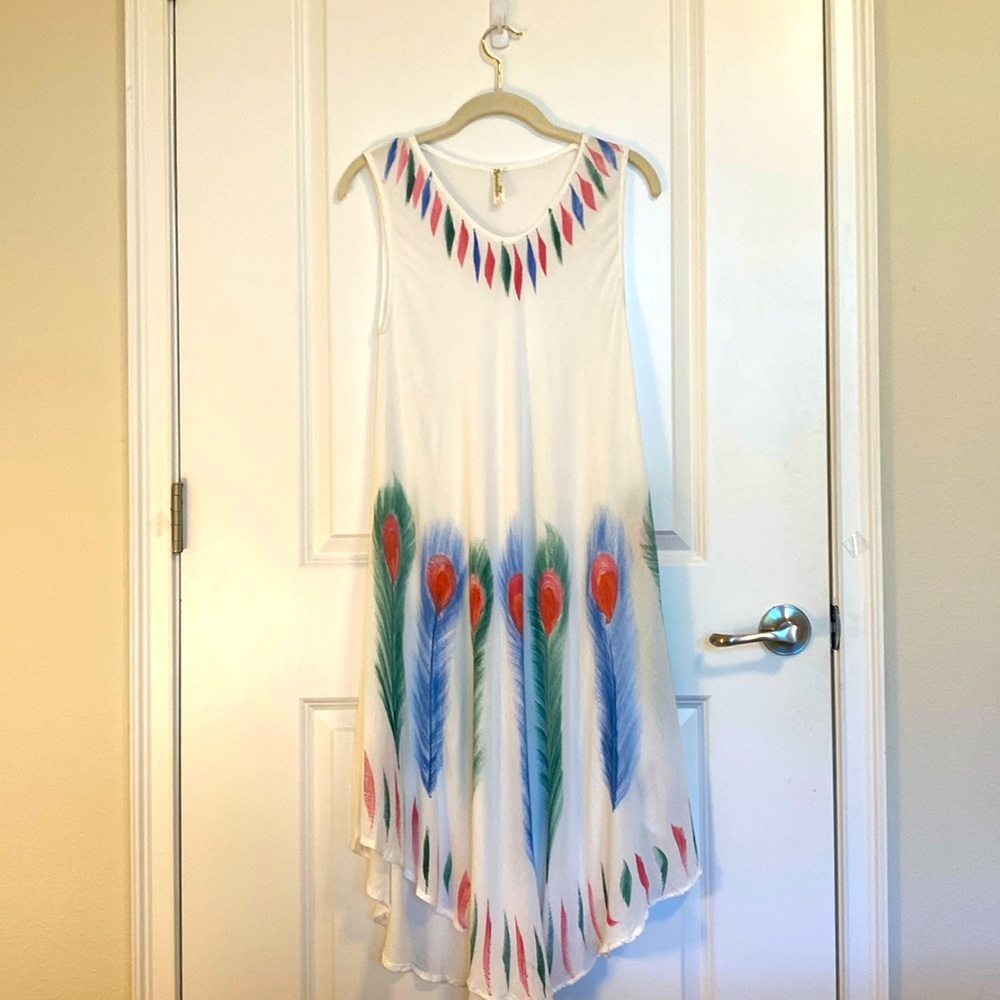 Shoreline Wear‎ Tie Dye Floral Rayon Dress or cover-up